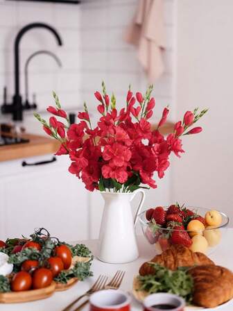 5 stjälkar konstgjord callaliljebukett, 30 tum lång stjälk konstgjord silkeskallalilja, lämplig för hem, bröllop, kontor, matbordsdekoration