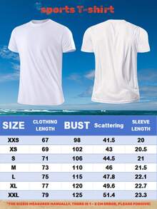 4 件男士夏季速干短袖 T 恤，适合健身房锻炼、户外运动、马拉松跑步、透气情侣运动服 T 恤 - 黑與白 - 查看 7