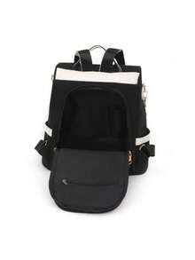 Women's Fashion PU Portable Backpack Bag, Anti-Theft And Waterproof - Black - View 5