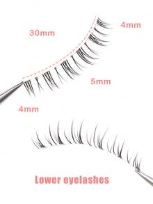 10 Pairs Natural Lower Lashes, Cartoon False Eyelashes, Soft Curly Eyelash Extensions, Enlarging Eyes, Suitable For Daily Wear And Beginners, Reusable - Criss Cross lashes - View 4