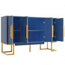 Storage Cabinets - Blue + MDF+Metal - View 9