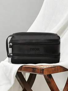 Christian Dior Túi đựng mỹ phẩm màu đen cao cấp - Túi đựng đồ hai lớp dung tích lớn, túi xách tay du lịch tiện dụng, túi trang điểm hai tầng, hộp đựng đồ dùng vệ sinh cá nhân cao cấp. - màu đen - Xem 6