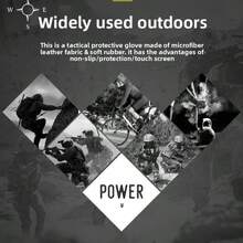 全指战术手套，适用于户外骑行、防滑耐磨运动、登山、健身和战斗训练。 - 彩色 - 查看 8