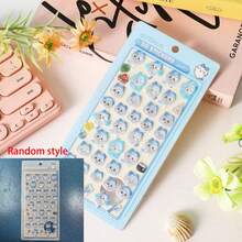 1pc 2026 Hot And Popular Japanese Anime And Manga Merchandise, Dopamine Girl Heart Blue And Pink, Various Styles Of High Aesthetic Stickers, Relief 3D Stickers, Luggage, Guitar, Notebook Decoration, Phone Case Decoration Stickers, Small Gifts, Small Gifts For Friends And Family,New Year's Gift, Valentine's Day Gift, Easter Gift,Stochastic Style - Multicolor - View 7