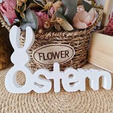 DIY Easter Bunny Letter Mold, Cement, Gypsum, Resin Casting Silicone Mold, Easter Holiday Decor Ornament Mold - White - View 5