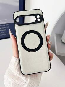 Luxury Retro Business Magnetic Wireless Charging 360° Rotate Invisible Ring Bracket Portable Faux Leather Phone Case Compatible With Google Pixel 10 Pro 9 8 7 6 Pro 9A 8A 7A 6A 5A 4A 5G Protect Cover - White - View 7