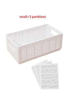 1个可折叠收纳盒，适用于衣柜、内衣和衣物收纳。大容量塑料收纳篮，可分隔成多个隔层，方便整理各种物品。适合小规模收纳卧室衣物、办公用品、化妆品、零食和其他玩具。也可用于存放水果、蔬菜、西装、化妆品/珠宝、书籍、杂志、耳机、备用衣物等。