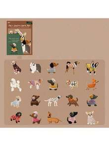 20Pcs Velvet Embroidered Cute Pet Stickers, Cute Cat And Dog Pattern Handbags, Miniature Landscaping, Mobile Phone Case Decoration Collage, Suitable For Miniature Landscaping Pocket Stickers,Sticked On Suitcase Computer,Water,Cup,Mobile Phone,Case,Refrigerator