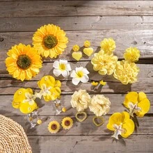 European And American Cross-Border Fresh Colorful Flower Earrings Sunflower Sweet Atmosphere Tulip Flower Earrings - 29625-橙色 - 查看 7