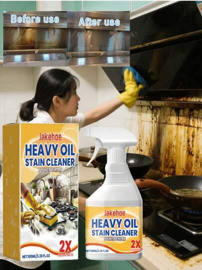 Heavy Duty Kitchen Grease Cleaning Spray - Heavy Duty Degreaser For Stove, Oven, And Kitchen Utensils - Kitchen Cleaner, Effective On Grease, Stove And Oven - Fast And Efficient!