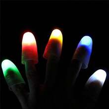 LED Magic Finger Lights, Magic Tricks, Thumb Lights, Pranks Toys, Luminous Magic Fingers, Fake Fingers, Magic Show, Party Supplies, Magic Props, Decorations - Multicolor - View 3
