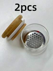 带盖玻璃罐，水晶杯，加厚型卸甲油清洗刷工具杯（带过滤网），UV凝胶美甲刷卸甲油杯 - 無色 - 查看 9