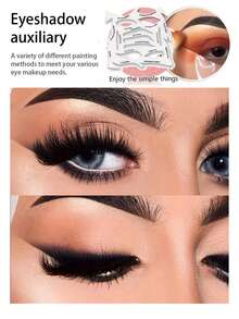 三合一多功能眼妆模板 | 眼影、眼线、眉毛 - 轻松打造精准眼妆的必备化妆工具。这款多合一模板套装简化了眼影晕染、精准眼线绘制和眉形塑造。