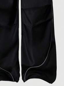 Teen Girl Numeric Print Short Sleeve T-Shirt And Pants Set - Black - View 6