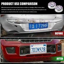 2PCS Stainless Steel License Plate Frame With Glitter Rhinestones, US Standard Size Fits All Cars/Trucks/SUVs, Women's Fashion Car Accessories, Rustproof & Easy Install, Premium Auto Decor, Birthday Gift Idea - Màu 2 chiếc - Xem 3