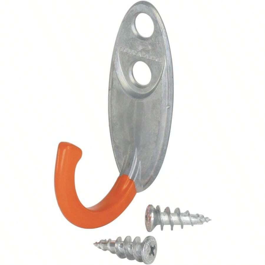Racor - J1000 J-Hook organizador de almacenamiento de cochera paquete de 2 - plateado - Ver 1
