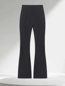 Women's Best Selling New Flare Leg Pants With Tummy Control, Casual Outdoor Daily Wear Slimming Versatile Trousers - Black - View 6