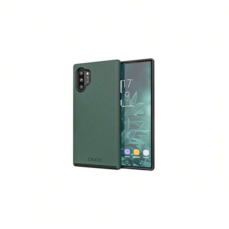 Funda para Note 10+, Serie de protección de doble capa para Samsung Galaxy Note 10 Plus - Verde bosque - Verde - Ver 1