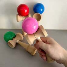 Wooden Kendama Toy, Wooden Sword Ball Toy, Advanced Trick Juggling Anti-Slip Handle, Youth Outdoor Competition Training Toy, Solid Wood Material, Pro Kendama Juggling Toy/Outdoor Skill Game, Birthday Gift - Holiday Gift - Gift - Perfect Gift - Multicolor - View 3