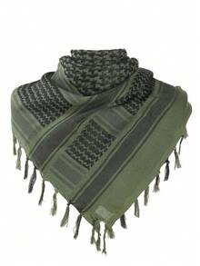 1pc Autumn/Winter New European & American Style Desert Scarf, Men's Headscarf, Motorcycle Riding Arabic Headwrap, Soft & Warm Outdoor Style - Multicolor - View 5