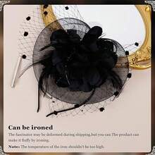 Fascinator Hats Tea Party Headband Hat For Women Cocktail Hats Flower Mesh Ribbons Feathers On A Headband And A Clip - Multicolor - View 7