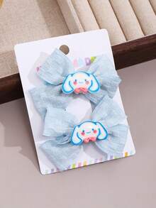 Sanrio 2pcs Hello Kitty, Kuromi, My Melody, Cinnamoroll Hair Clips, Cute Kawaii Girls Hair Accessories, Fashion Hair Clips, Suitable For Party And Daily Use - Multicolor - View 7