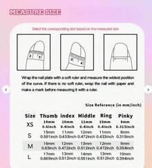 Dark Style Cat Eye Nail Stickers 3D Carved Liquid Texture Wearable Nails Designed For Women And Girls 10 Pieces/Set Available In 3 Sizes Suitable For Parties Weddings Daily Wear Comes With Small Gift - 中杏仁 - 查看 6