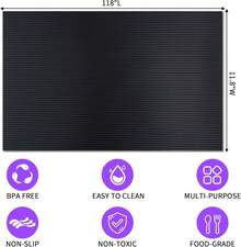 Non-Slip Shelf Liner, For Kitchen Cabinets, Washable Oil-Proof &Amp; Waterproof Drawer Mats For Refrigerators, Shelves &Amp; Desks, Non-Adhesive EVA Material - ColorG - 查看 2
