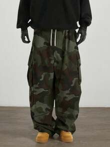 男士休闲时尚工装裤，户外迷彩工作裤，春秋季 - 軍綠色 - 查看 6