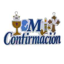 Letrero Mi Confirmación Foamy/ Fomi 4mm Confirmacion Letrero Pars Fiestas 1pz Color A Elegir - Azul - Ver 3