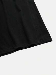 [Double-Sided Print] Women's Spring And Summer Casual Top, Fun Style, Crab And Seaweed Print, Round Neck, Pure Cotton Short Sleeve T-Shirt - Black - View 6