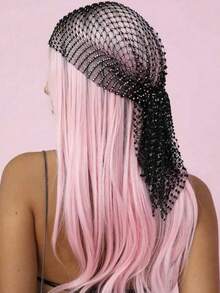 1 Peça Tiara de Rede de Cristal e Strass, Acessório de Cabelo de Tela Brilhante, Faixa de Cabelo Elástica, Tiara de Noiva Elegante, Decoração de Cabelo Personalizada, Adequada para Uso Diário, Dança, Casamento, Festa, Eventos, Dia dos Namorados e Mais - Branco - Visão 4