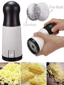 1件装不锈钢马苏里拉奶酪研磨器手持式研磨器奶酪研磨器奶酪切碎器奶酪巧克力研磨器厨房小工具DIY黄油食品研磨器 - 彩色 - 查看 2