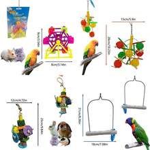 African Grey Parrot, Cockatoo, Large Parrot Cage Chew Toys With Knotting And Shredding Functions, Suitable For Various Parrots - Multicolor - View 3