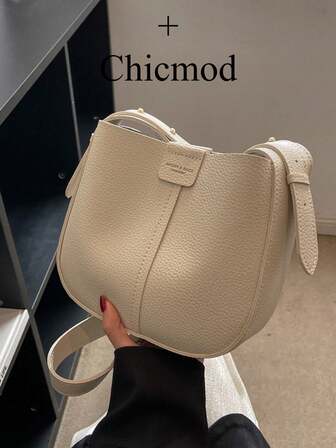 大容量纯色斜挎包单肩包手提包，适合购物、钱包、年轻女性、大学生、初学者、白领。适用于办公室、大学、工作、商务、通勤、户外活动、旅行和野餐