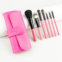 7pcs Makeup Brush Set With Pouch, Cosmetic Tools Include Eye Shadow, Eyebrow, Powder, Blush, Eye, Detail Brushes, Beginner Friendly Portable Set - Multicolor - View 11