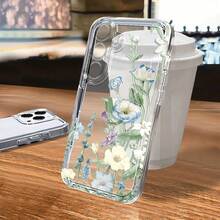 Funda de teléfono con diseño de hoja de flor pequeña para Samsung Galaxy A02 A03S A04 A05S A06 A13 A14 A15 A16 5G A21S A22 A23 A24 A25 A26 A32 A34 A35 A36 A50 A52 A53 A54 A55 A56 A73 S21 Ultra S22 Plus S23+ S24 FE S48, funda de TPU transparente a prueba de golpes de cobertura completa, funda protectora de moda simple y creativa 75DJ - Colores mixtos - Ver 7