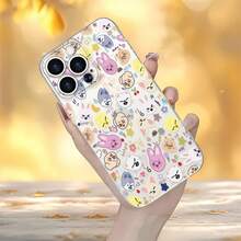 Adorable funda con diseño de animal print kawaii, compatible con iPhone 16, 15, 14 Pro Max, 13, 12, 11, XR y XS Plus. Fabricada en silicona TPU, ofrece protección contra golpes y caídas, además de una excelente sensación al tacto. Es el regalo ideal para familiares, amigos y seres queridos. - transparente - Ver 6