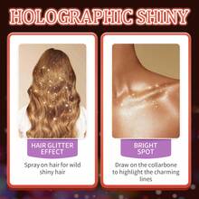 QIUFSSE 60ML Holographic Body Glitter Spray - Silvery Shiny Shimmer For Hair, Face & Clothes | Quick-Drying, Long-Lasting Glitter Hairspray Temporary Shiny Mist For Festival, Rave, Music Concert, Prom Accessories - 60ML Pink Bottle - View 4