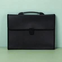 1pc A4 Diamond Pattern Accordion File Folder, Large Capacity Business Office Multi-Layer Document Storage Bag, Student Exam Paper Bag - Multicolor - View 13