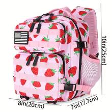 2.38gal Mini Hiking Backpack Daily Use Backpack Fitness Backpack Cycling Backpack Daypack Travel Sports For Camping Hiking Outdoor Sports For Birthdays Gift, Mochila - Strawberry - View 3