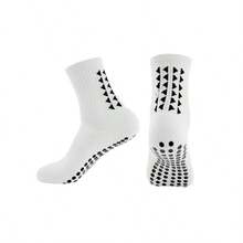 1 Set Of Adhesive Non Slip Socks And Leg Guard Fixed Socks