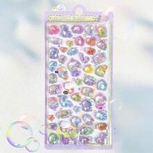 1pc Minimalist And Beautiful Kawaii Series Stickers | Reusable And Residue Free Decoration For DIY Decoration Of Notebooks, Clippings, Diaries, Girls' Favorite Style, Ramadan, Back To School Season, Valentine's Day Gifts, Sticker Stickers - Multicolor - View 5