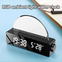 Sunrise Alarm Clock | Luminous Alarm Clock At Sunrise | Luminous Alarm Clock Simulator | Multi-Color Dimmable Atmosphere Night Light Snooze Clock Bedside Lamp For - Black - View 8