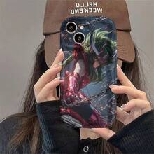 New Model Debut Curly Wave Border Phone Case Saint Seiya Red Battle Suit Phone Case Suitable For IPhone 17/16e/16/15/14/13/12/11/8/9630 Pro/Pro Max/Plus/X/XS/XR/XS MAX, Lens Protection, Protective Phone Case, Gift, Artistic Style Shell, Retro Aesthetics, Durable Cover, Tight Fit, Fashionable Appearance,  Accessories, Suitable For IPhone Users , Valentine's Gifts, Christmas Gifts - 混合顏色 1 - 查看 6