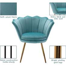 WAHSON OFFICE CHAIRS 1PC Wahson Velvet Armchair Armchair With Gold Legs, Comfortable Bedroom Armchair Relax Chair For Living Room/Bedroom