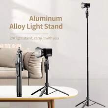 Multifunctional Portable Selfie Stick And Handheld Gimbal - Black - View 2