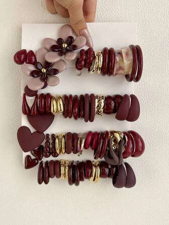 Set de 1-20 pares de aretes de moda exagerados de acrílico con inspiración en corazones, flores, formas geométricas y monedas vintage, caja ciega, adecuado para mujeres, Día de la Madre, San Valentín, Navidad, Año Nuevo, uso diario