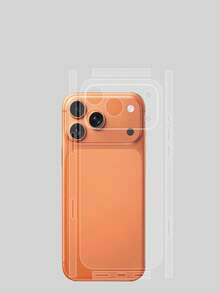 1 Set Carbon Fiber Protective Film Compatible With IPhone 17 Pro Max, Separate Full Coverage Protective Film To Prevent Scratches And Protect The Back Cover From Wear, Fully Covering The Bottom And Sides - Clear - View 5