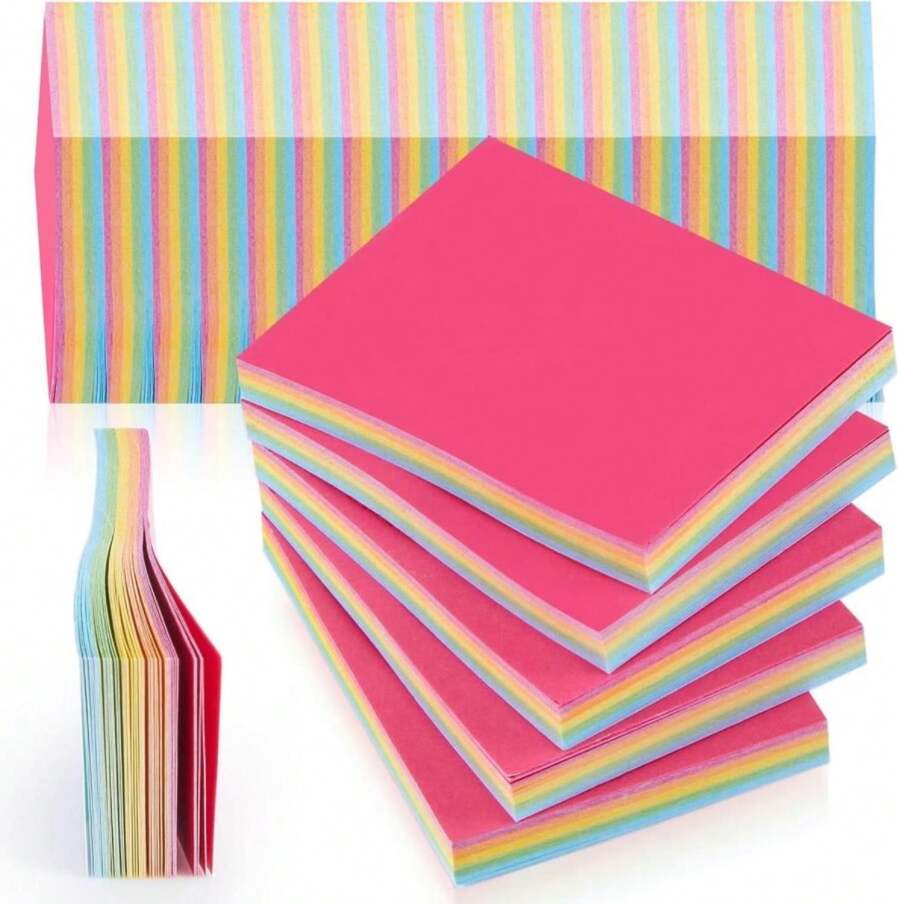 Thenshop 24 Pads Small Sticky Notes Bulk 15 X 2 Inch Mini Self Stick Note Pads, 5 Assorted Colors, Paper Memo For Office School Supplies, 50 Sheets_pad - 白色 - 查看 1